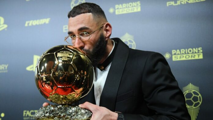 Karim Benzema obtiene su primer Balón de Oro 2022