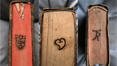 Exhiben 89 libros antiguos tatuados con fuego