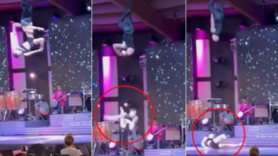 Bailarina cae en show aéreo ¡y nadie hizo nada!