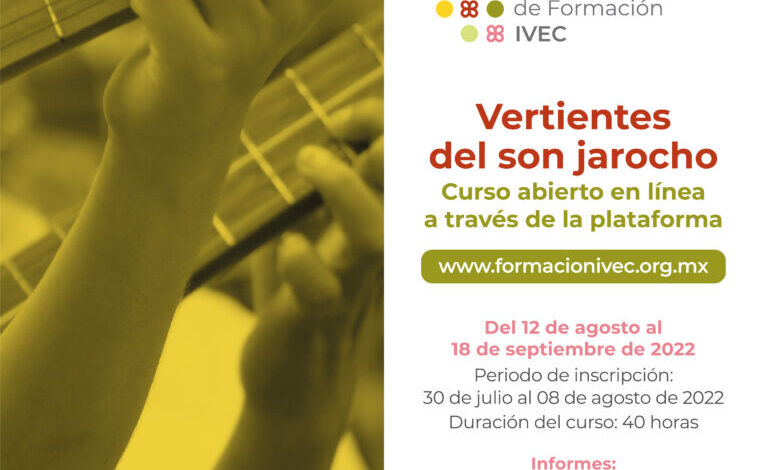 Invita IVEC al curso virtual “Vertientes del son jarocho”, en su Plataforma Digital de Formación