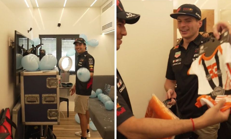 Red Bull le organiza un baby shower a Checo Pérez