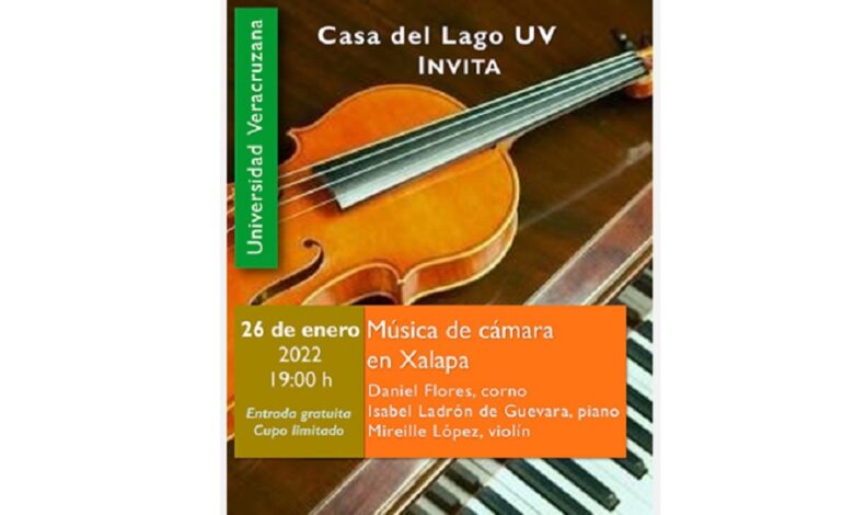 Música de cámara en Xalapa, en la Casa del Lago UV