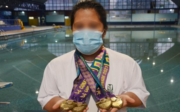 Atleta de 13 años que entrena en el IMSS logra ser multimedallista paranacional en natación