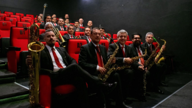 Sección Big Band de la Orquesta Universitaria de Música Popular en concierto presencial