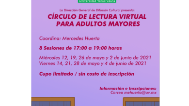 Difusión Cultural UV presenta el primer Círculo de lectura virtual para adultos mayores