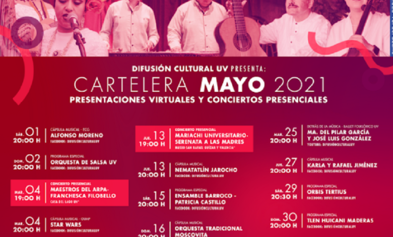 Difusión Cultural UV presenta su cartelera de mayo