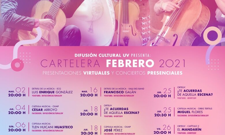 Difusión Cultural UV presenta sus conciertos románticos en la cartelera del mes de febrero