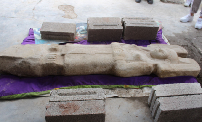 Hallan en Veracruz escultura femenina prehispánica