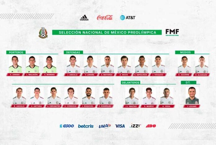 México presenta lista de convocados para el preolímpico de fútbol