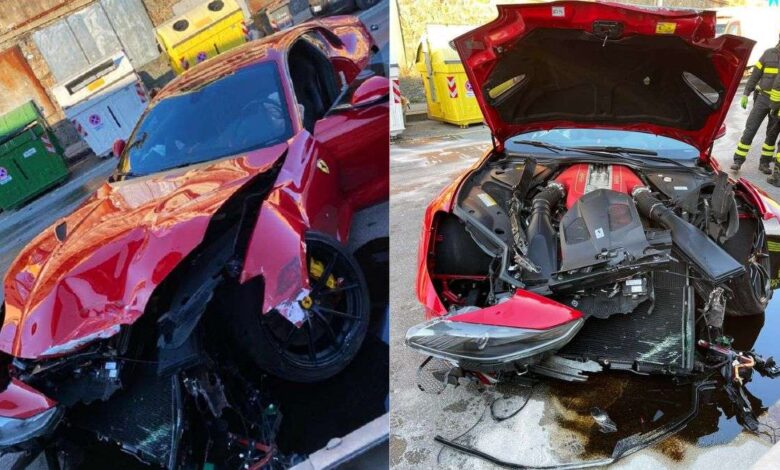 Empleado le destroza el Ferrari a futbolista italiano