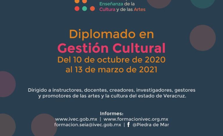 Convocan a la segunda edición del Diplomado en Gestión Cultural