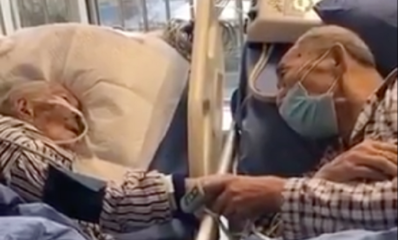 Video: Abuelitos con coronavirus se despiden