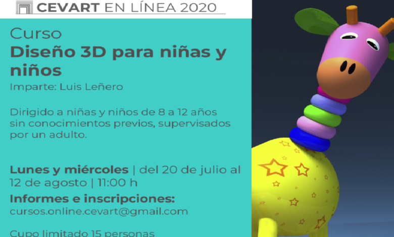 Invita IVEC a los cursos en línea Diseño 3D y Animación Digital