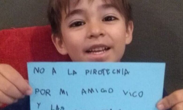 Tiene 6 años y pide no hacer uso de pirotecnia por su amigo autista