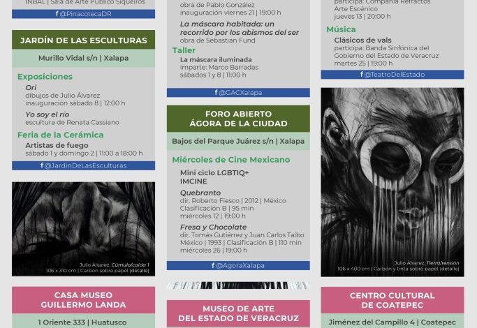 Presenta SECVER las actividades programadas durante el mes de junio en sus recintos culturales de Xalapa, Coatepec, Orizaba y Huatusco