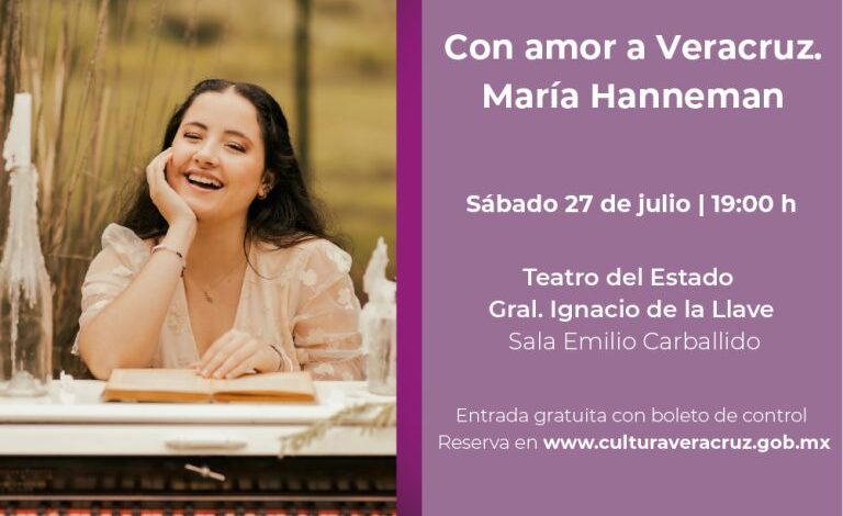 Invita SECVER a concierto con la virtuosa y joven pianista María Hanneman