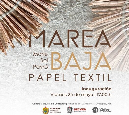 Inaugura SECVER la exposición “Marea baja” de Marie Sol Payró en el Centro Cultural de Coatepec