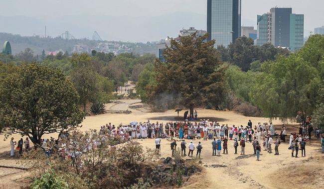 En Cuicuilco, pueblos originarios inician serie de ceremonias de petición de lluvia